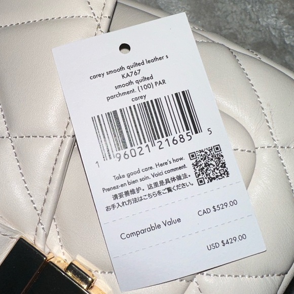 Kate Spade Carey Small Flap Shoulder Crossbody Bag in Parchment - Picture 9 of 10